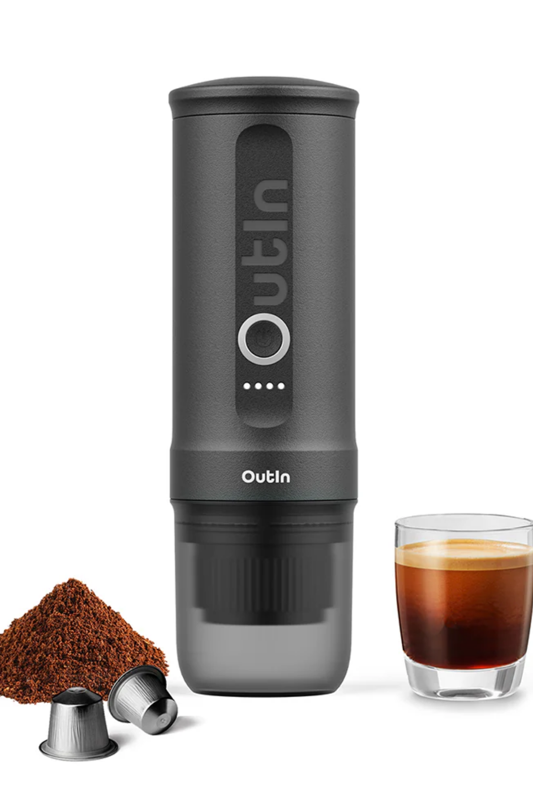 OutIn Traveler Nano Portable Espresso Machine Gift Set - Space Grey