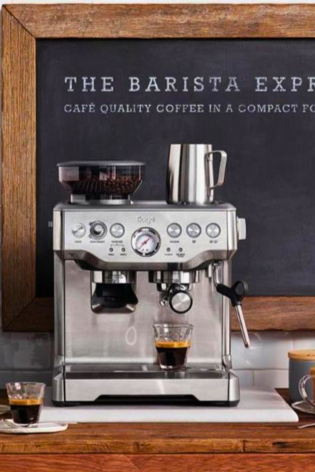 Sage The Barista Express Espresso Machine With Temp Control Milk Jug
